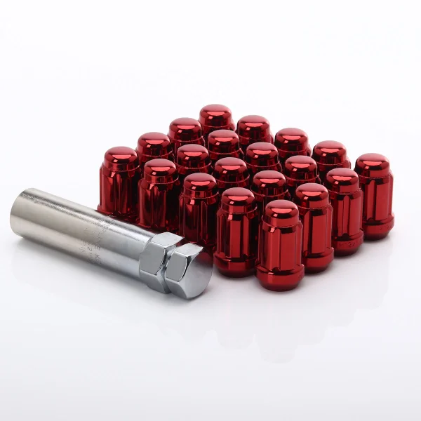 Nakrętka - M12x1.50 - K19/K21 - czerwona - otwarta - (JR-Wheels)