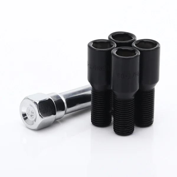 Śruba - M12x1.25 - TORX - 27mm - czarny - stożek - (JR-Wheels)