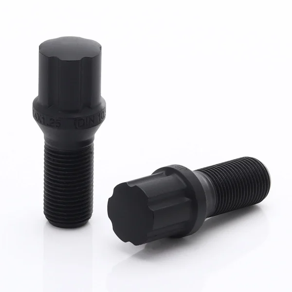 Śruba - M12x1.50 - 27mm - K17/K19/K21 - czerwona - stożek - (JR-Wheels)