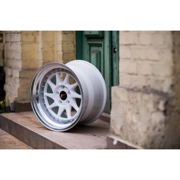 JR Wheels JR26 17x8 ET20-35 BLANK White w/Machined Lip