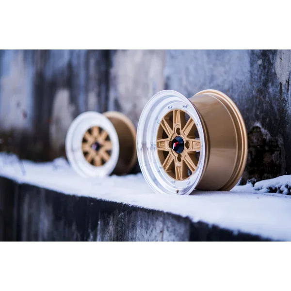 JR Wheels JR31 15x7.5 ET20 4x100 Gold w/Machined Lip