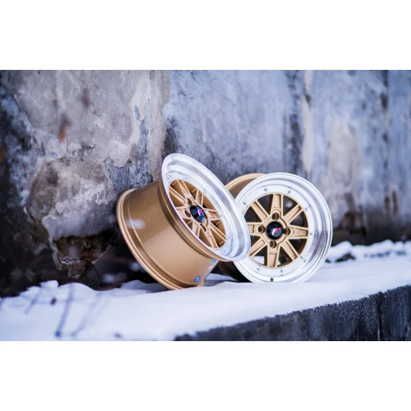JR Wheels JR31 15x7.5 ET20 4x100 Gold w/Machined Lip