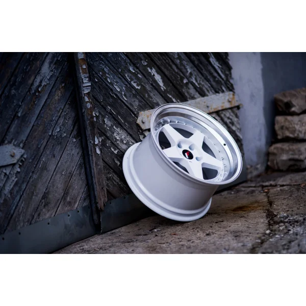 JR Wheels JR6 15x7 ET25 4x100/108 White w/Machined Lip