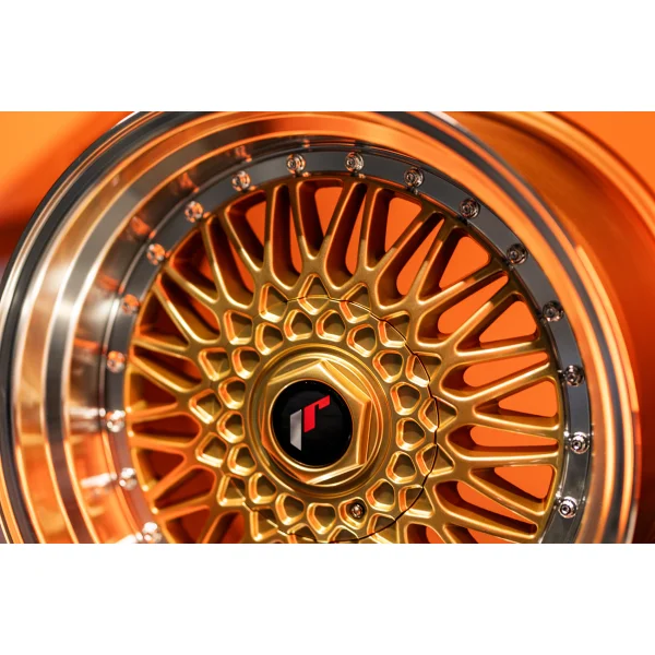 JR Wheels JR9 15x8 ET15 4x100/114 Gold w/Machined Lip