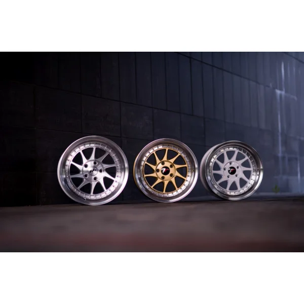JR Wheels JR26 17x8 ET20-35 BLANK Gold w/Machined Lip