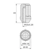 Czarne nakrętki do felg aluminiowych, kół - m12x1,25 - (zamknięta) - klucz 19