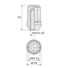 Nakrętki do felg aluminiowych, kół - m12x1,25 / ocynk - (zamknięta) - klucz 21 / is