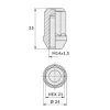 Nakrętki do felg aluminiowych, kół - m14x1,5 / ocynk (zamknięta) na klucz 21 / is