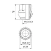 Nakrętki otwarte do oryginalnych felg aluminiowych ford - m12x1,5 - (stożkowa ruchoma podkładka)