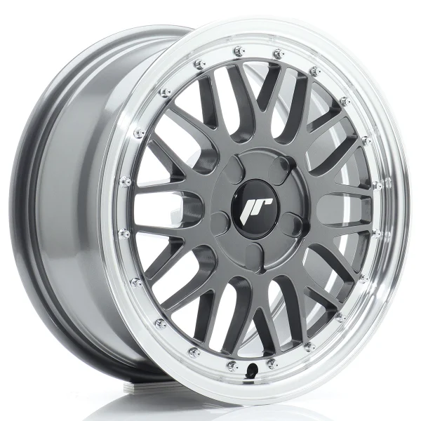 JR Wheels JR23 16x8 ET20-45 4H BLANK Hyper Gray w/Machined Lip