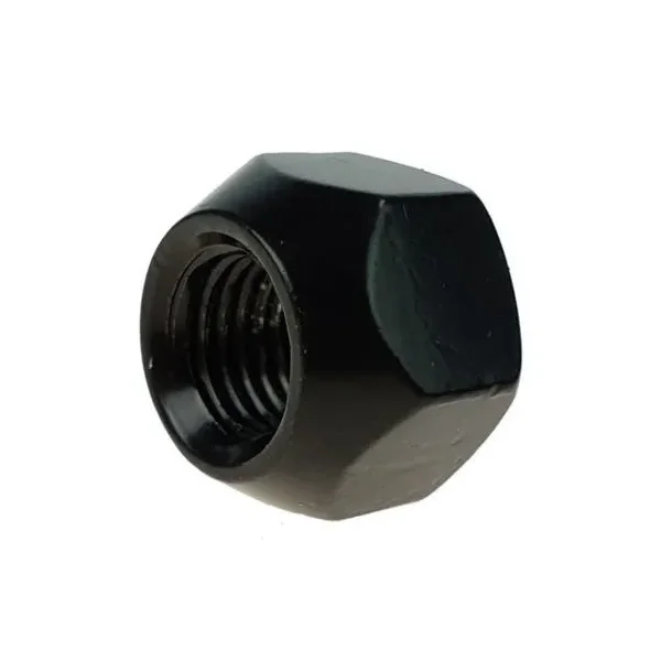 Czarne nakrętki do felg stalowych, kół - m12x1,25 / k19 - (otwarta bez kołnierza)