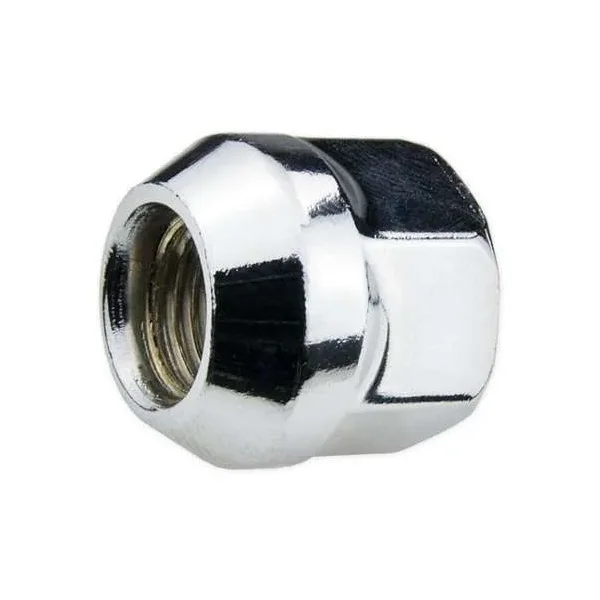 Nakrętki do felg aluminiowych, kół - m12x1,25 / k19 - chrom - (otwarta z kołnierzem)