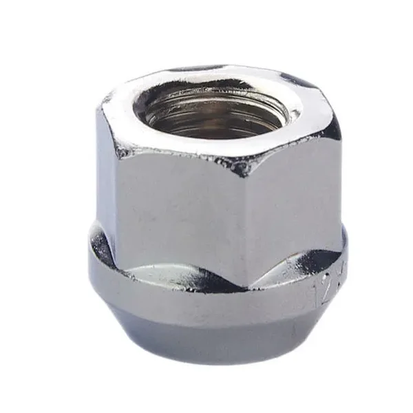 Nakrętki do felg aluminiowych, kół - m12x1,5 / k21 - chrom - (otwarta z kołnierzem)
