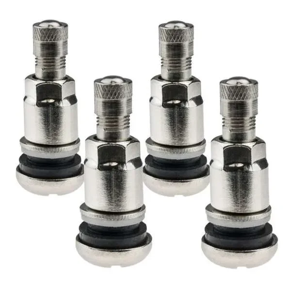 Zawór do felg chromowany x1 series (skręcany, metalowy ms525al) - 4 szt