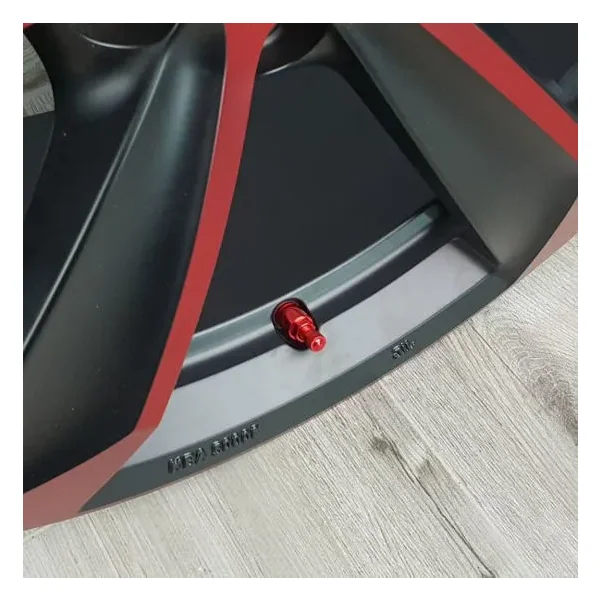 Zawór do felg czerwony x1 series red edition (skręcany, aluminiowy ms525) - 1 szt