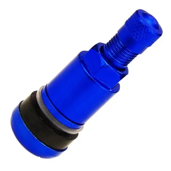 Zawór do felg niebieski x1 series blue edition (skręcany, aluminiowy ms525) - 4 szt