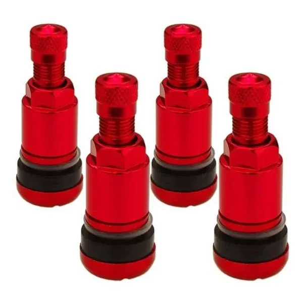 Zawory do felg czerwone x1 series red edition (skręcane, aluminiowe ms525) - 4 szt