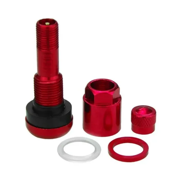Zawory do felg czerwone x1 series red edition (skręcane, aluminiowe ms525) - 4 szt