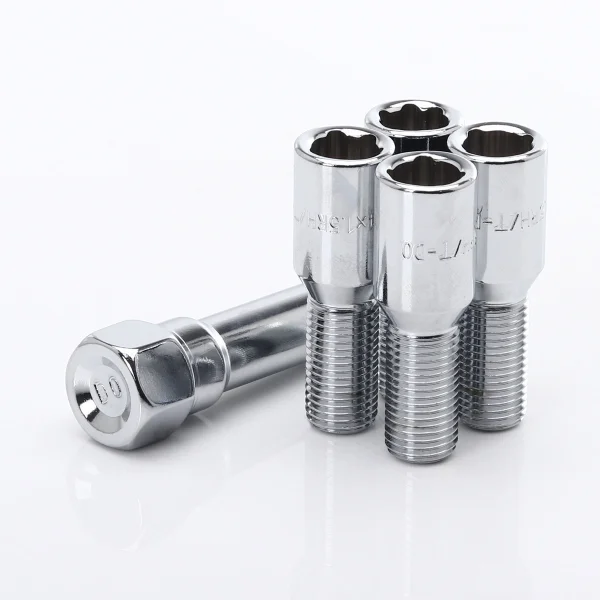 Śruba - M12x1.25 - TORX - 27mm - chrom - stożek - (JR-Wheels)