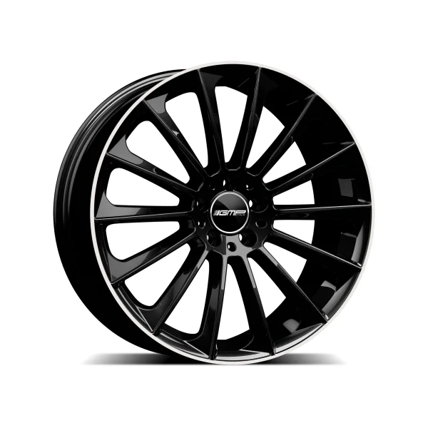 Felga Aluminiowa GMP Stellar 21" 10J 5x112 ET50 Czarna z Polerowanym Rantem