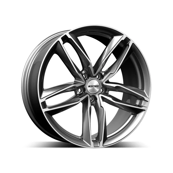 Felga Aluminiowa GMP ATOM 21" 9J 5x112 ET30 Szara z Polerowaniem