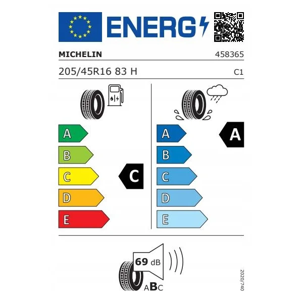 MICHELIN L205/45 R16 PRIMACY 4+ 83H RG