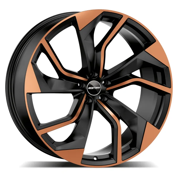 Felga Aluminiowa GMP Rebel 20" 8,5J 5x112 ET35 Czarna z Brązowym Akcentem