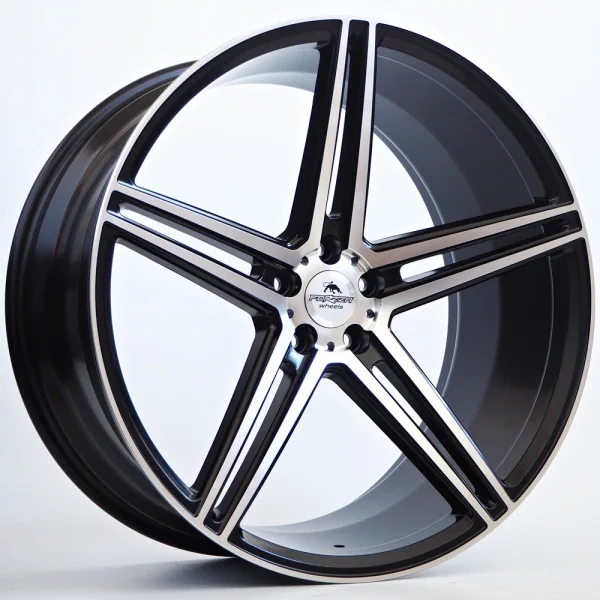 Felgi Aluminiowe 22" Forzza Bosan 5x112 10,5" ET38 Black Matt Face Machined