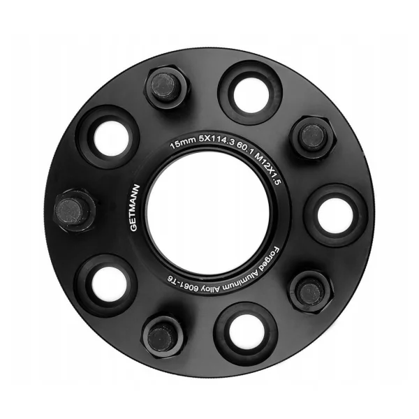 Dystanse 15mm 5x114.3 60.1 Stud M12x1.5 Czarne