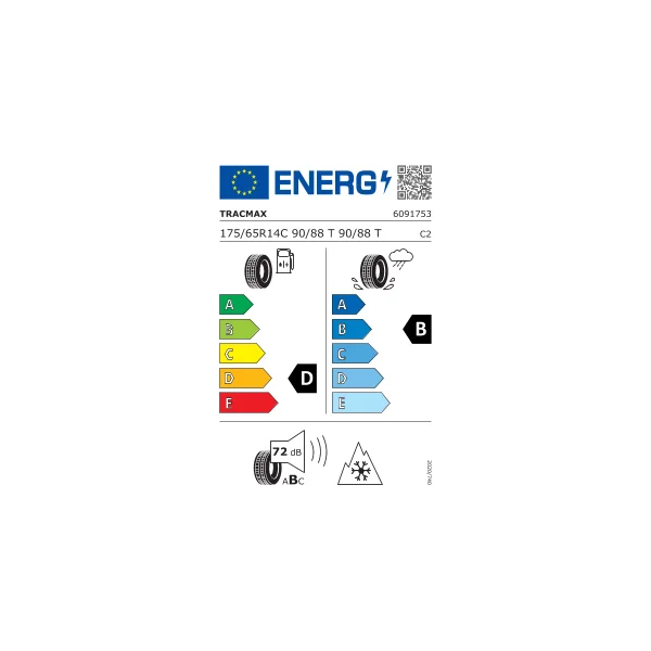 TRACMAX Z175/65 R14C X-PRIVILO VS450 90/88T RG