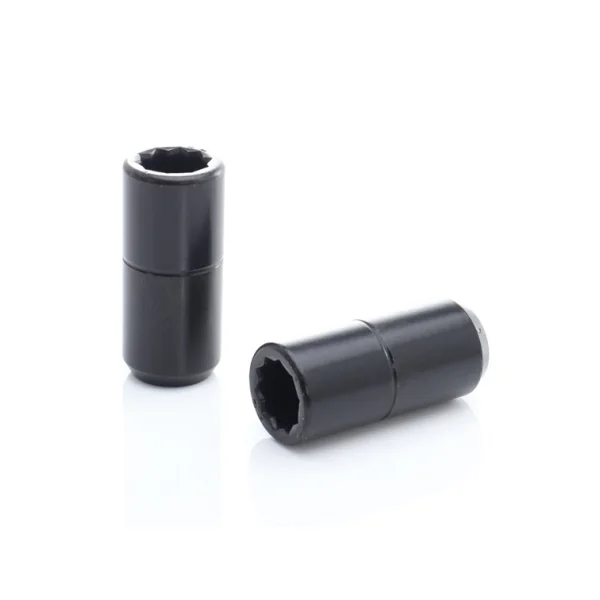 Nakrętka - M14x1,50 - TORX - czarna - długa - otwarta