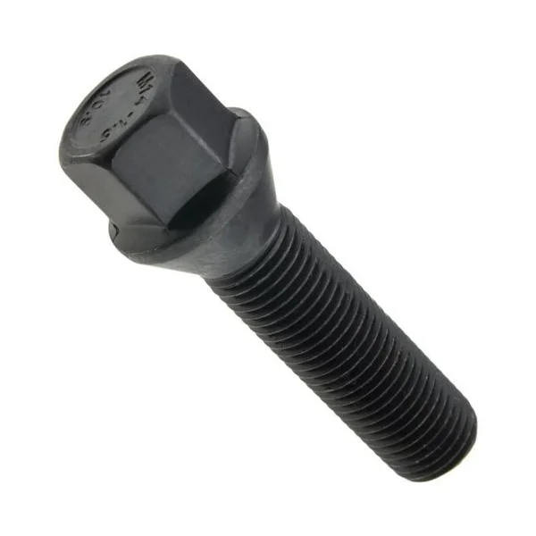 Śruba - M14x1.50 - 45mm - K17 - czarna - stożek