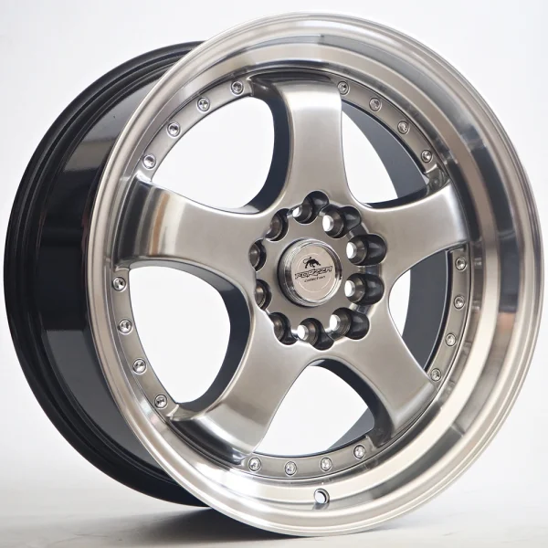 Felgi Aluminiowe 17" Forzza Flamber 5x100 7,5" ET35 Hyper Black/Lip Machined