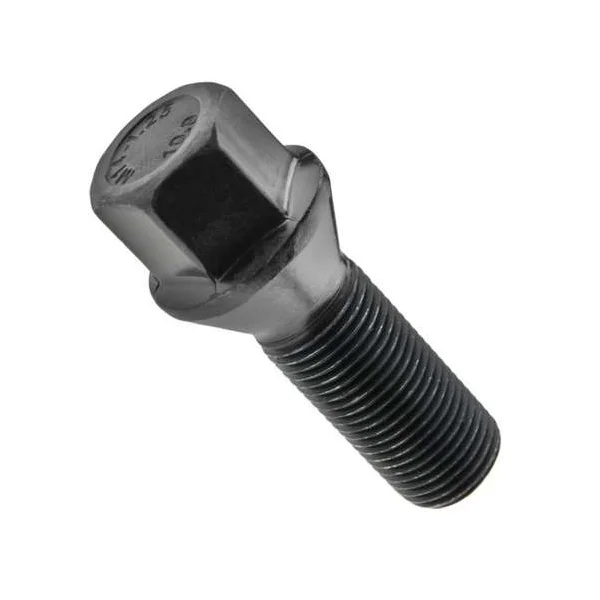 Śruba - M14x1.25 - 28mm - K17 - czarna - stożek