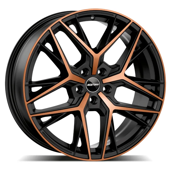 Felga Aluminiowa GMP Lunica 18" 8J 5x112 ET30 Czarna z Brązowym Wykończeniem