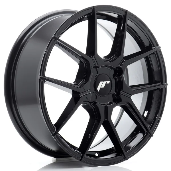 JR Wheels JR30 17x7 ET20-40 BLANK Gloss Black