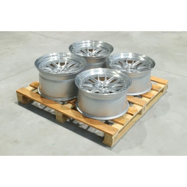 Set of JR40 19x9,5 ET28 + 19x11 ET22 5x112 Silver Machined Face