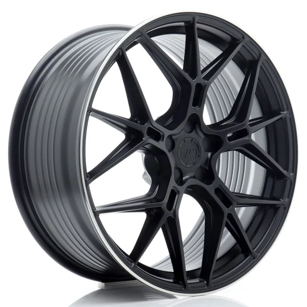 JR Wheels JR51 20x9 ET20-51 5H BLANK Satin Black w/ Machined Lip