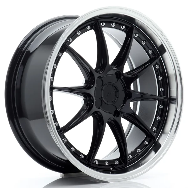 JR Wheels JR41 19x8,5 ET15-35 5H BLANK Gloss Black w/ Machined Lip