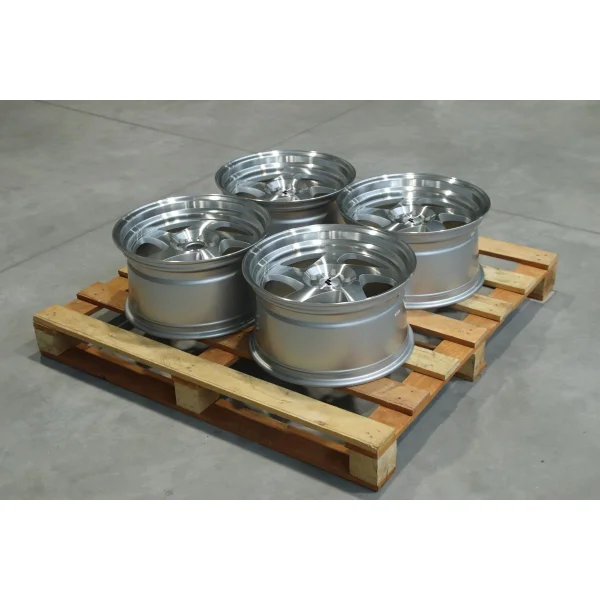 Set of JR15 17x9 ET25 5x100 Silver Machined Face
