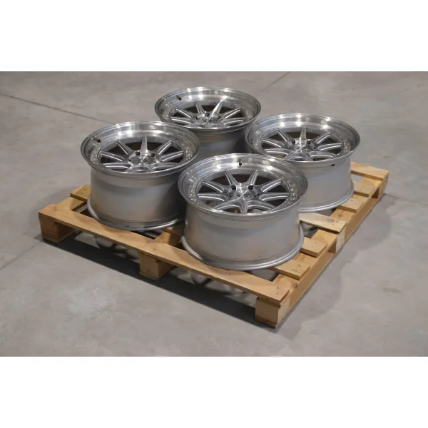 Set of JR47 19x9 ET20 + 19x10 ET29 5x120 Silver Machined Face