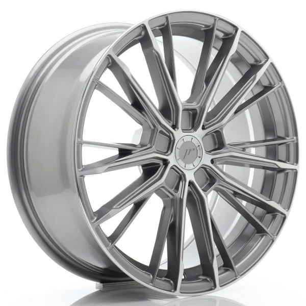JR Wheels JR52 18x8 ET20-45 5H BLANK Titanium Machined Face