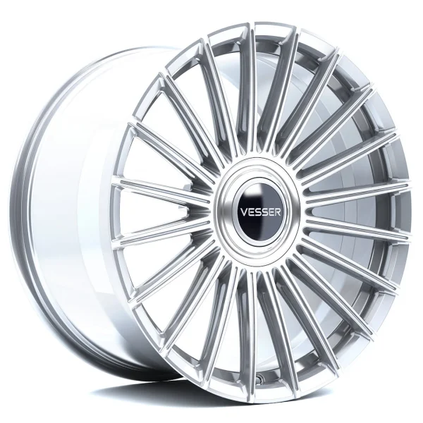 Vesser VSR5 22x9 ET12-48 BLANK Silver Machined Face