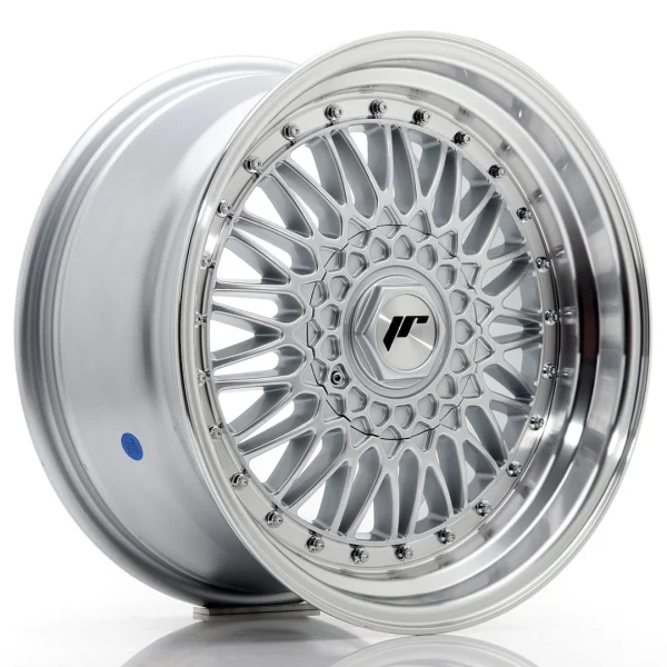 JR Wheels JR9 17x8,5 ET20 4x100/108 Silver w/ Machined Lip+Silver Rivets